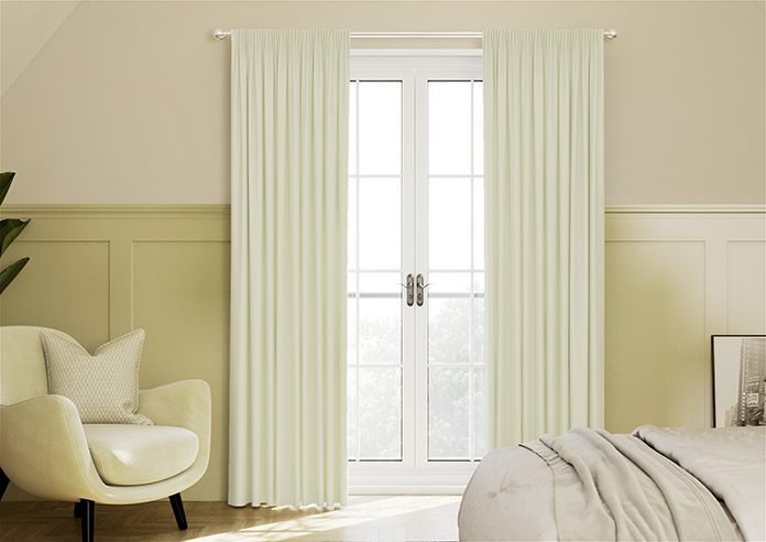 Kyoto Faux Silk, White - Made to Measure Curtains - Image 3